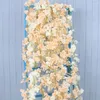 Kwiaty dekoracyjne 1,8 m sztuczny wiśniowy kwiat ślub Garland Ivy Dekoracja Fałszywa jedwabna winorośl na imprezę Arch Decor Decor Ciąg