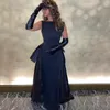 Avtagbar t￥g sj￶jungfru Prom Party Dresses ￤rml￶sa formella aftonkl￤nningar Saudiarabien Vestidos de Gala utan handske