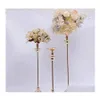 Party Decoration 10 Pcs Plinth Garland Candle Holder Grand Event Backdrop Walkway Road Lead Wedding Table Flower Centerpieces Drop D Dhmhg