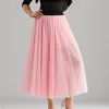 Vêtements de scène noir rose moderne danse pratique vêtements trois couches grande balançoire salle de bal valse jupe pour les femmes