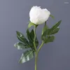 Dekorativa blommor Simulering 2 Head Peony Rose Fake Flower Po Props Home Outdoor Garden Wedding Decoration Retro