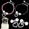 Dog Collars Fashion Rhinestone Pet Coller Puppy Cat Pearl Necklace Accessories Love Pets Dogs Cats Collar Jewelry Bells