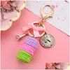 Party Favor Ups Harts Aron Cake Key Chain Metal Effiel Tower Bag Pendant Charm Ring Wedding Supplies KeyChain Favors Drop Delivery H DHHQ8