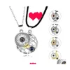 Party Favor 100 Languages ​​I Love You Necklace Projection Pendant Sun and Moon Memory Confession Par Valentines Day Gift Drop Deli Dhkm5