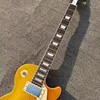 Guitarra el￩trica padr￣o feita de pintura de prote￧￣o ambiental de brilho dourado de mogno dispon￭vel