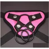 Eyebrow Tools Stencils Satin Strap On Dildo Harness Adjustable Belt For Women Lesbian Toys Dildos Dongs Drop Delivery Health Beaut Dh26Q