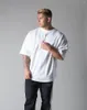 Herr t-skjortor 2023 muskel casual sommarsport t-shirt män fitness lös topp stretch basket koreansk version av den stora storleken