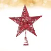 Christmas Decorations Tree Topper Star Glitteredmetal Treetop Ornament Decoration Glitter Festival Ornaments Sparkling Toppers