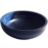 Bowls Retro Japanese Ceramic Shallow Bowl Large Noodle Dish Soup Creative Household Thick And Durable