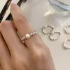 Anneaux de mariage Perle irrégulière Perles en gros Perles Bijoux de luxe inhabituels pour femmes 2023 Mode coréenne Bague réglable Accessoires de fête