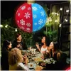 パーティーの装飾クリスマスのインフレータブルとライト23.6inch/60cm大きなPVCインフレータブル装飾ボールとリモートの輝くホリデーDRO DHGTB