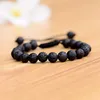 Strand DOUVEI Amazoned Stones Tressé Bracelet Pour Femmes Ethnique Méditation Black Lava Stone BraceletsBangles Hommes Bileklik ABK026