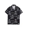 럭셔리 디자이너 셔츠 남자 패션 호랑이 편지 실크 볼링 셔츠 캐주얼 셔츠 남자 슬림 한 짧은 슬리브 드레스 셔츠 m-3xl 789789