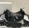 2023 Tasche Qualität 2022 Damen Dame Le Cagole Motorrad Umhängetaschen Luxus Designer Echtes Leder Umhängetasche Clutch Geldbörse Geldbörse Pochette Retro Vintage