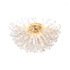 Luzes de teto Crystal Dandelion Light Living Room Decor de casa Decoração de iluminação interna Luminária de lâmpada de suporte do corredor