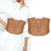 Belts Womens Faux Leather Underbust Elastic Waist Light Tan Belt Corset Western Mens