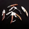 Superior Quality Professional Metal Wine Beer Opener Wood Handle Screw Corkscrew Multifunction Portable Bottle Openers With Knife
