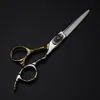Saç Makas Profesyonel Japonya 440C Çelik 6 inç Boğa Kafa Kesme Makas saç kesimi inceltme berber kesim makas 230114