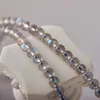 Strand Natural Crystal Grey Moonstone Labradorite Round Pärlor DIY Ornament Tre cirklar Multi-wrap armband