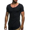 Men's Suits B215-Summer Nieuwe Heren T-shirts Effen Kleur Slanke Trend Toevallige Korte Mouwen Fashion