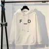 Płaszcz fendy ff designer luksusowy klasyczny sweter z kapturem jesienne zimowe modnie z kapturem i pary damskie list haftowy