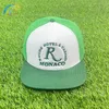 Monaco Limited Mektuplar Nakış Rhude Beyzbol Kapağı Erkekler Kadınlar Geniş Maviye Meyiş Kesme Nefes Alabilir Şapka Ayarlanabilir