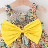 Meisje jurken peuter meisjes zomer kinderen kleding mouwloze bowknot brievenhoedgeborene babykleding jurk