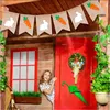 Party Decoration Decorations Banner Happy Easter Streamers Inomhus utomhus Swallowtail Hanging Ornament Po Props DFF02 Morot