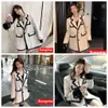 Damen Wollmischungen Knopfoberteile Mode Lässig Frauen Tweed Blazer Vintage Büro Dame Jacke Mantel Frühling Herbst Oberbekleidung Weiblich Chic Nähen 230113