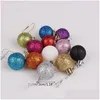 Party Decoration C9GA 24 PCS/SET 12 Färger Jul Bauble Ornament Ball Home Garden för trädhänge Drop Delivery Festive Supplies DHP9K