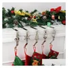 Christmas Decorations Ups Gold Decoration Hook Snowflake Santa Elk Gift Fireplace Sock Metal Pendants Drop Delivery Home Garden Fest Dhikv