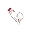 Śliczne korony białe kota broszki dla kobiet kreskówkowe złoto plastowane szpilki emalii zwierzęcy odznaki stopy mody biżuterii
