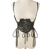 Ceintures femmes mode élastique large taille bande Wrap Cinch rétro haute à lacets cravate PU cuir Corset ceinture décontractée