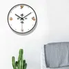 Wall Clocks Nordic Quartz Clock Silent Kitchen Cute Round Living Room Modern Creative Simple Duvar Saati Household AE50WC