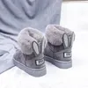 Stiefel Frauen Winter Schnee Im Freien Pelz Warm Halten Schuhe Weibliche Süße Flock Slip-on Woolen Boot Solide Strass Casual womenBoots