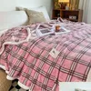 Coperte Biancheria da letto per camera da letto Er Coperta double face Calda casa Moda Plaid Viaggio Consegna a domicilio Tessili da giardino Dhwf5