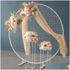 Decorative Flowers Wreaths Jarown Wedding Flower Arrangement Pampas Grass Natural Dried Reed Row Diy Backdrop Decor Arch Customize Dh6Ky