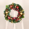 Decoratieve bloemen Kerstmiskrans Xmas Deur slingers Oranments Merry Decor for Home 2023 Happy Year Wall Hangers #T2G