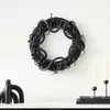 Decoratieve bloemen enge Halloween Decoraties Outdoor Black Snake krans Deurkransen Hangende slingers voor voorraam wandfeestje