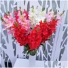 Ghirlande di fiori decorativi 3 pezzi Simation Giacinto Delphinium Fiore artificiale Casa Soggiorno Matrimonio Parete Po Puntelli Piante finte Dhwqb