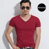 Men's Suits B3430 T-Shirt Cotton Tight Fitting Short Sleeved Male Vest Pure Color Men's T Shirt For Man Clothing