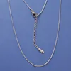 Mücevher Bulguları İçin Zincirler Bileşenler Kadınlar Erkekler DIY Paslanmaz Çelik Kaplama Gümüş Yılan Gümüş Sayı Zinciri Toptan 40cm