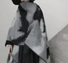 Schals Winter Für Pashmina Frauen 2023 Mode Reminiszenz Warme Weibliche Vintage Tie Dye Schal Schal Seitige Poncho