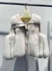 Frauen Pelz Faux 2023 Frauen Winter Luxus Echte Echte Schaffell Leder Voll Pelt Jacke Mantel Damen Warme Dicke Outwear