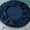 Chair Covers 1PC Round Cover Bar Stool Case Solid Color Elastic Seat Home Slipcover Protector