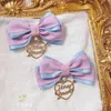 Maski imprezowe miękki siostra słodka pinkycolor lolita do włosów japońska dziewczęca różowy błękitne kokardą miłosne serce cudowny klip z boku codzienny cosplay nakrycia głowy