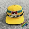 مصمم قبعات قبعة قبعة صفراء Rhude Cap Cap Men Women 1 أعلى جودة جودة جبلية Rhude Cap ثقيلة القماش غروب البيسبول قبعات البيسبول