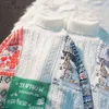 Maglioni da donna brutto maglione natalizio carino Harajuku top da uomo coppia High Street maglia pullover stampato con neve vintage retrò