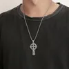 Anhänger Halsketten Retro Vintage Edelstahl Keltischer Knoten Christliches Kreuz Religiöse Halskette mit Kette