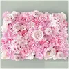 Ghirlande Di Fiori Decorativi 40X60 Cm Fiore Artificiale Decorazione Di Nozze Da Parete Peonia Rosa Bacca Pannelli Finti Ortensia Goccia Di Natale Dhcnf